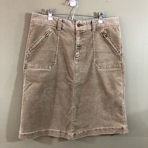 Eddie Bauer Tan Corduroy Skirt - 10